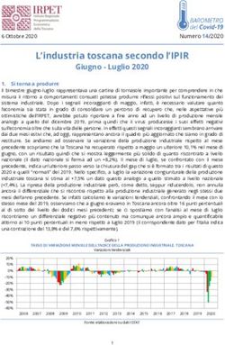 L'industria toscana secondo l'IPIR - Giugno - Luglio 2020 - IRPET