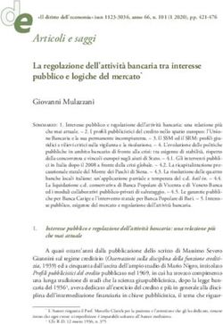 Articoli e saggi La regolazione dell'attivit&agrave; bancaria tra interesse pubblico e logiche del mercato