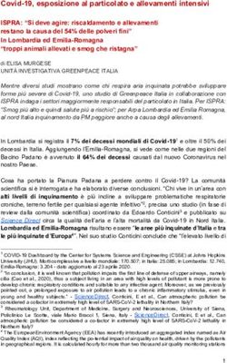 Covid-19, esposizione al particolato e allevamenti intensivi