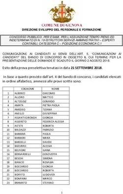 Esito della prova preselettiva tenutasi in data 21 SETTEMBRE 2018. In base a quanto previsto dall'art. 4 del bando di concorso, i candidati ...
