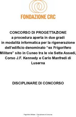 CONCORSO DI PROGETTAZIONE - a procedura aperta in due gradi in modalit&agrave; informatica per la rigenerazione dell'edificio denominato "ex Frigorifero ...