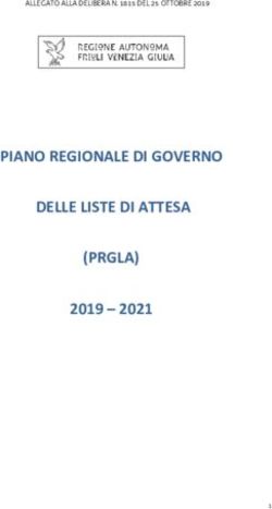 PIANO REGIONALE DI GOVERNO DELLE LISTE DI ATTESA (PRGLA) 2019 - 2021 - Regione FVG