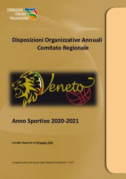 Disposizioni Organizzative Annuali Comitato Regionale - Anno Sportivo 2020-2021 Consiglio Regionale del 30 giugno 2020