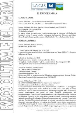 IL PROGRAMMA - Comunit&agrave; del Garda