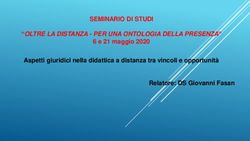 SEMINARIO DI STUDI "OLTRE LA DISTANZA - PER UNA ONTOLOGIA DELLA PRESENZA" - 6 e 21 maggio 2020 - IIS "Primo Levi"