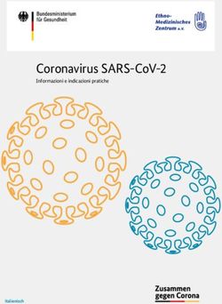 CORONAVIRUS SARS-COV-2 - INFORMAZIONI E INDICAZIONI PRATICHE - ITALIENISCH