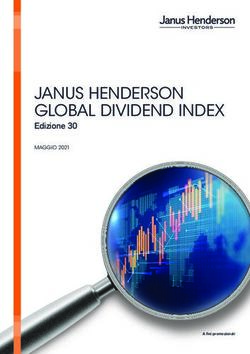 JANUS HENDERSON GLOBAL DIVIDEND INDEX - Edizione 30 MAGGIO 2021
