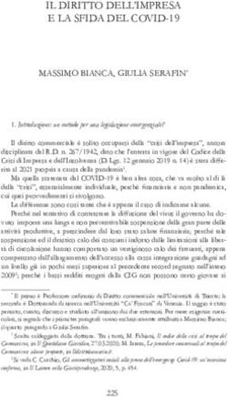 IL DIRITTO DELL'IMPRESA E LA SFIDA DEL COVID-19 - OpenstarTs
