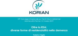 Oltre la RSA: diverse forme di residenzialità nella demenza - 10 Convegno Nazionale sui Centri Diurni Alzheimer Montecatini Terme 1-2 marzo 2019 ...