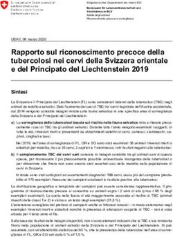 Rapporto sul riconoscimento precoce della tubercolosi nei cervi della Svizzera orientale e del Principato del Liechtenstein 2019 - BLV