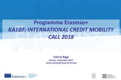 KA107: INTERNATIONAL CREDIT MOBILITY CALL 2018 - Programma Erasmus+ Valeria Biggi - Conservatorio di Verona