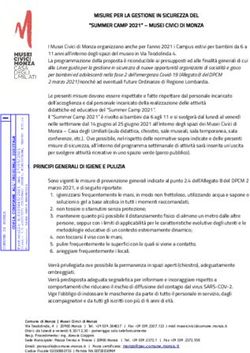 MISURE PER LA GESTIONE IN SICUREZZA DEL "SUMMER CAMP 2021" - MUSEI CIVICI DI MONZA - Musei Civici Monza