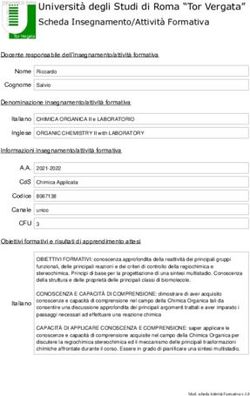 Università degli Studi di Roma "Tor Vergata" Scheda Insegnamento/Attività Formativa