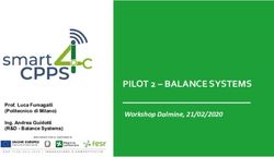 PILOT 2 - BALANCE SYSTEMS - Workshop Dalmine, 21/02/2020 Prof. Luca Fumagalli (Politecnico di Milano) - Smart4CPPS