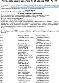 Verbale della Seduta Consiliare del 24 febbraio 2021 - N. 108