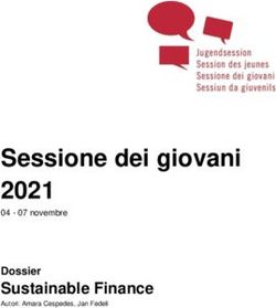 Sessione dei giovani 2021 - Sustainable Finance Dossier 04 - 07 novembre