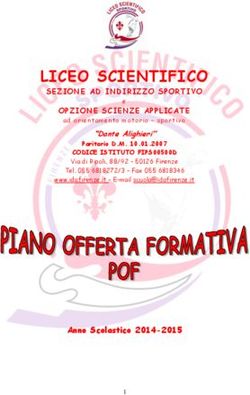 LICEO SCIENTIFICO SEZIONE AD INDIRIZZO SPORTIVO