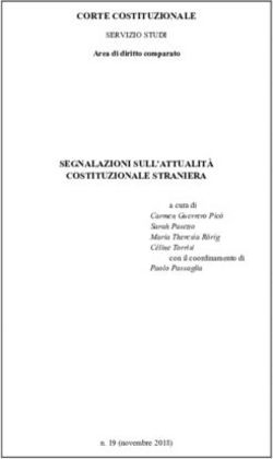 CORTE COSTITUZIONALE SEGNALAZIONI SULL'ATTUALITÀ COSTITUZIONALE STRANIERA - SERVIZIO STUDI - novembre ...