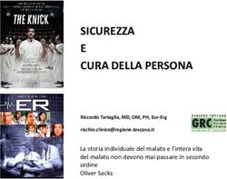 SICUREZZA E CURA DELLA PERSONA - La storia individuale del malato e l'intera vita del malato non devono mai passare in secondo ordine Oliver Sacks
