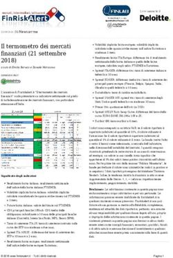 Il termometro dei mercati finanziari (21 settembre 2018) - FinRiskAlert