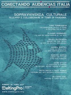 SOPRAVVIVENZA CULTURALE - ALLEARSI E COLLABORARE IN TEMPI DI PANDEMIA - Melting Pro