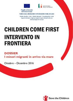 CHILDREN COME FIRST INTERVENTO IN FRONTIERA - DOSSIER - Save the Children ...