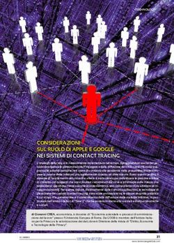 CONSIDERAZIONI SUL RUOLO DI APPLE E GOOGLE NEI SISTEMI DI CONTACT TRACING