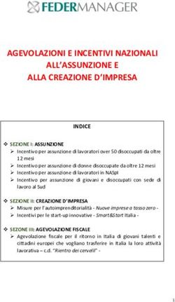 AGEVOLAZIONI E INCENTIVI NAZIONALI ALL'ASSUNZIONE E ALLA CREAZIONE D'IMPRESA
