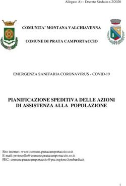 PIANIFICAZIONE SPEDITIVA DELLE AZIONI DI ASSISTENZA ALLA POPOLAZIONE - Comune di Prata ...