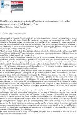 Il welfare che vogliamo: priorità all'assistenza sociosanitaria territoriale, opportunità e rischi del Recovery Plan
