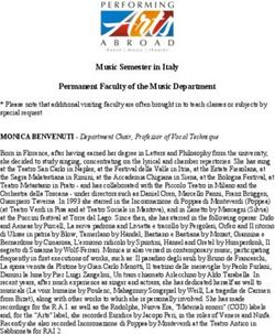 Music Semester in Italy Permanent Faculty of the Music Department