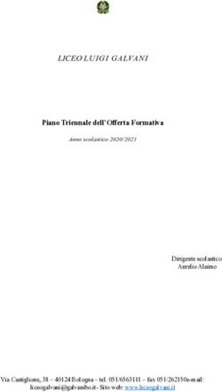LICEO LUIGI GALVANI Piano Triennale dell'Offerta Formativa - Anno scolastico 2020/2021