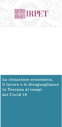 La situazione economica, il lavoro e le disuguaglianze in Toscana ai tempi del Covid 19 - Irpet