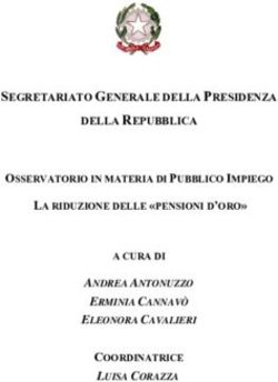SEGRETARIATO GENERALE DELLA PRESIDENZA DELLA REPUBBLICA - OSSERVATORIO IN MATERIA DI PUBBLICO IMPIEGO LA RIDUZIONE DELLE "PENSIONI D'ORO" A CURA ...