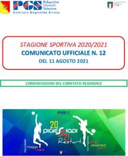 STAGIONE SPORTIVA 2020/2021 COMUNICATO UFFICIALE N. 12 - DEL 11 AGOSTO 2021 COMUNICAZIONI DEL COMITATO REGIONALE