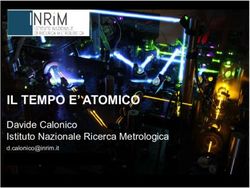 IL TEMPO E' ATOMICO DAVIDE CALONICO ISTITUTO NAZIONALE RICERCA METROLOGICA - I@PHT