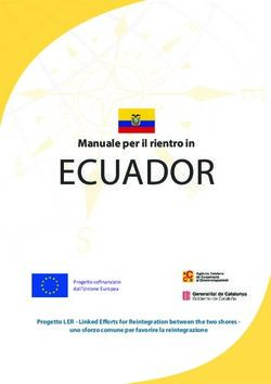 ECUADOR Manuale per il rientro in - Progetto LER Linked Efforts for Reintegration between the two shores