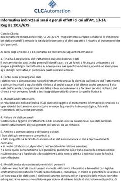 Informativa indiretta ai sensi e per gli effetti di cui all'Art. 13-14, Reg UE 2016/679 - CLC Automation