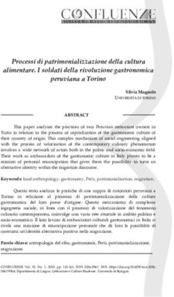 Processi di patrimonializzazione della cultura alimentare. I soldati della rivoluzione gastronomica peruviana a Torino - Confluenze