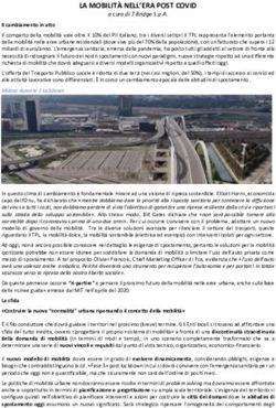 LA MOBILITÀ NELL'ERA POST COVID - T-Bridge