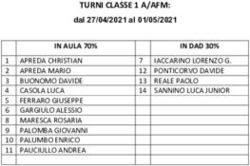 TURNI CLASSE 1 A/AFM: dal 27/04/2021 al 01/05/2021 - Istituto Polispecialistico "San Paolo"