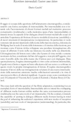 RISCRITTURE INTERMEDIALI: L'AUTORE COME LETTORE - ROMA TRE-PRESS