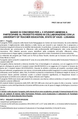 BANDO DI CONCORSO PER n. 5 STUDENTI AMMESSI A PARTECIPARE AL PROGETTO PEERS IN COLLABORAZIONE CON LA UNIVERSITY OF TEACHER EDUCATION, STATE OF ...