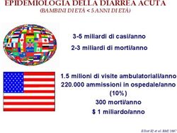 EPIDEMIOLOGIA DELLA DIARREA ACUTA