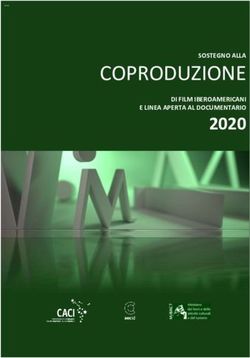 COPRODUZIONE 2020 SOSTEGNO ALLA DI FILM IBEROAMERICANI E LINEA APERTA AL DOCUMENTARIO - Programa ...