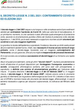 IL DECRETO-LEGGE N. 2 DEL 2021: CONTENIMENTO COVID-19 ED ELEZIONI 2021 - Piero Fassino