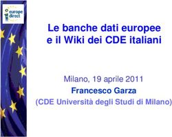 Le banche dati europee e il Wiki dei CDE italiani - Francesco Garza Milano, 19 aprile 2011