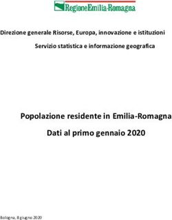 Popolazione residente in Emilia-Romagna Dati al primo gennaio 2020 - Direzione generale Risorse, Europa, innovazione e istituzioni Servizio ...