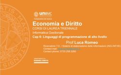 Economia e Diritto CORSI DI LAUREA TRIENNALE Informatica Gestionale