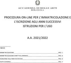 PROCEDURA ON-LINE PER L'IMMATRICOLAZIONE E L'ISCRIZIONE AGLI ANNI SUCCESSIVI ISTRUZIONI PER L'USO A.A. 2021/2022
